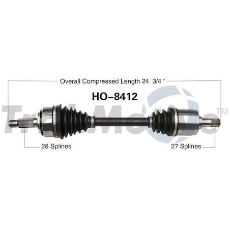 Surtrack Axle Cv Axle Shaft, Ho-8412 HO-8412